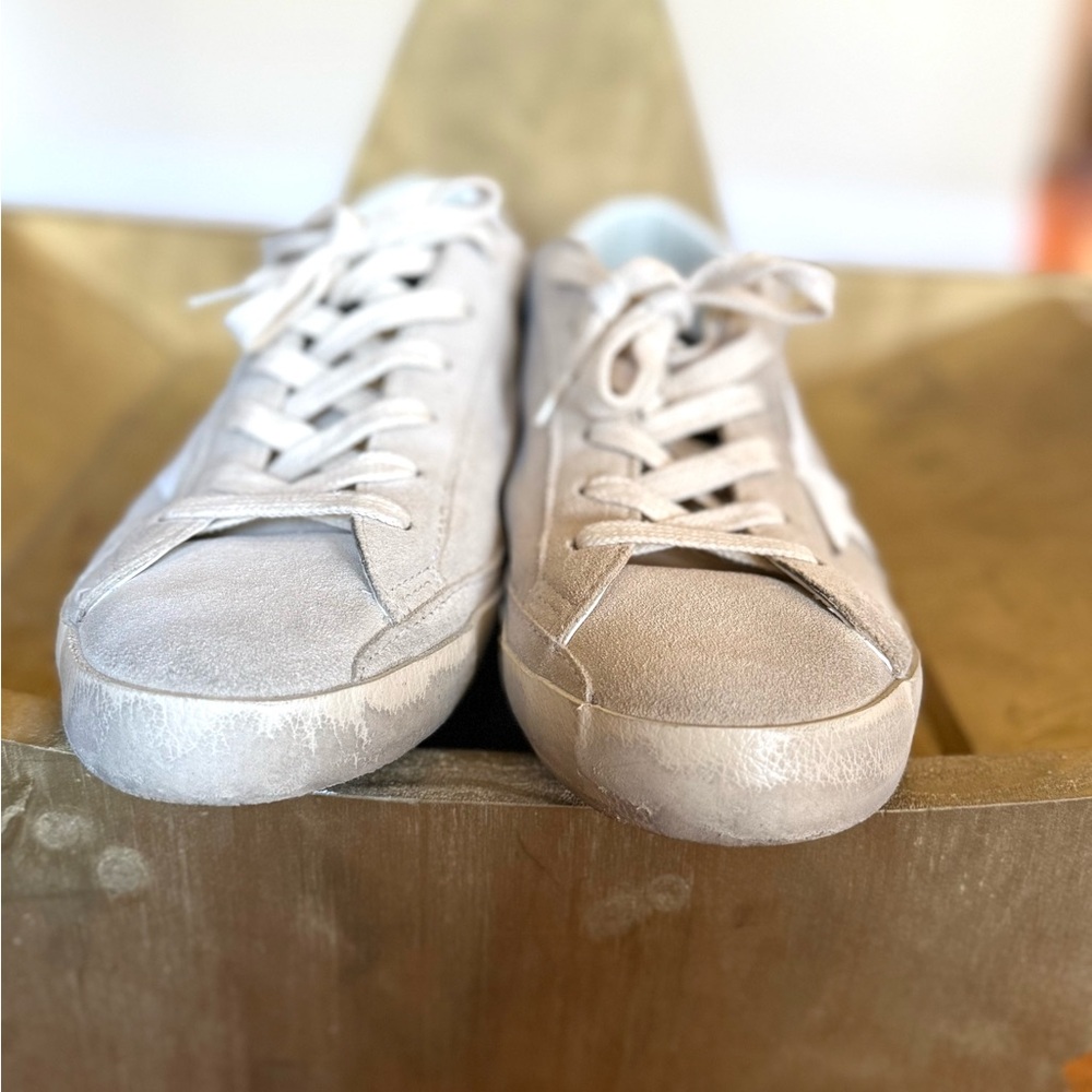Golden Goose superstar suede white and beige sneakers size 40 - Picture 4 of 12